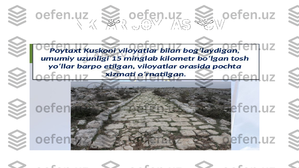 INKLAR JOYLASHUVI 