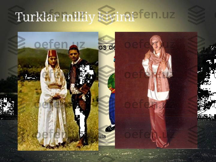 Turklar milliy kiyimi   