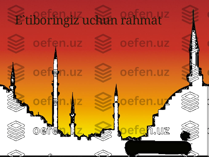 E`tiboringiz uchun rahmat 