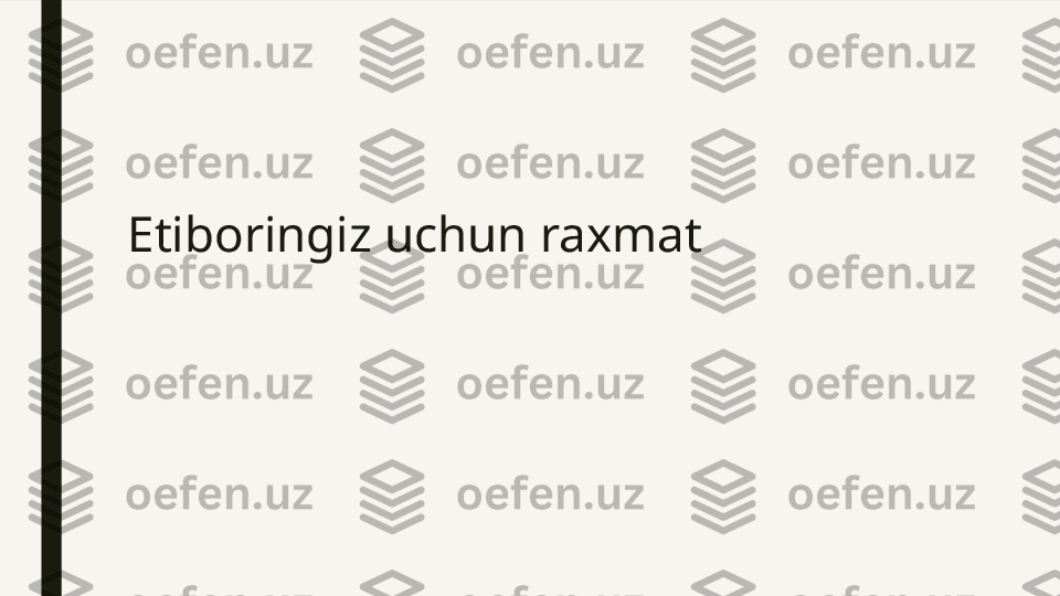 Etiboringiz uchun raxmat  