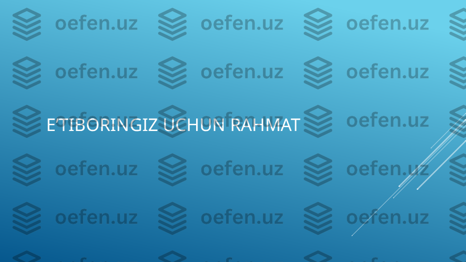 EʼTIBORINGIZ UCHUN RAHMAT  