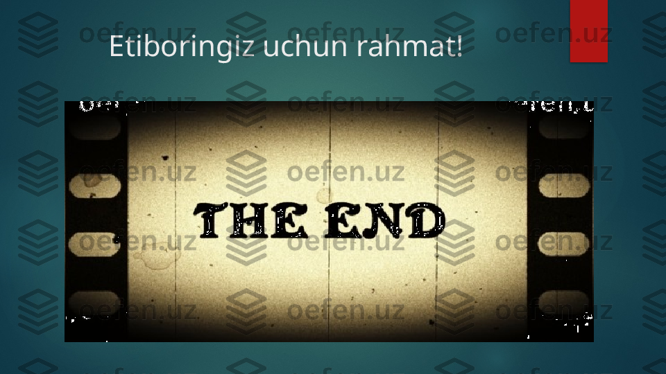           Etiboringiz uchun rahmat!   