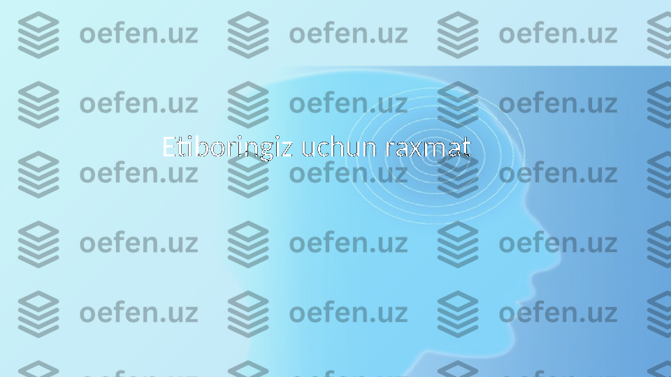 Etiboringiz uchun raxmat 