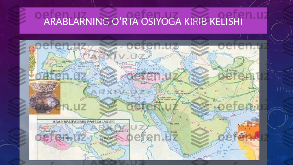 ARABLARNING O’RTA OSIYOGA KIRIB KELISHI 