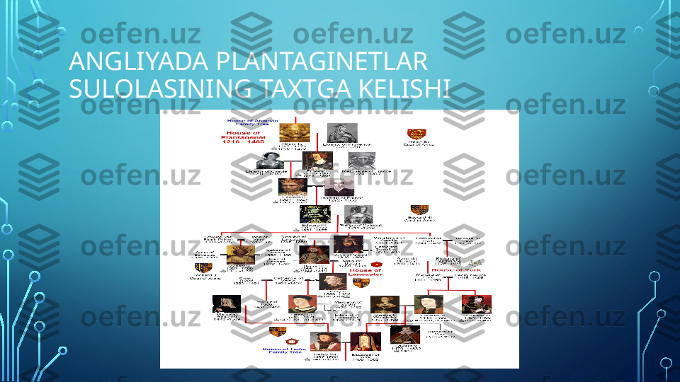 ANGLIYADA PLANTAGINETLAR 
SULOLASINING TAXTGA KELISHI  