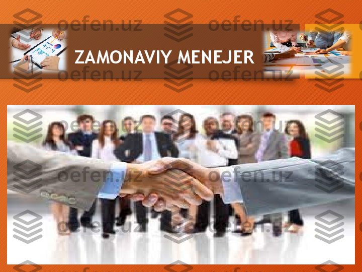 ZAMONAVIY MENEJER  