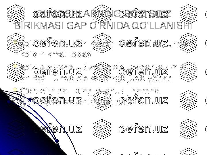 OLMOSHLARNING SO‘Z SO‘Z 
BIRIKMASI GAP O‘RNIDA QO‘LLANISHI

so‘z o‘rnida: Kim kitobni ko‘p o‘qisa, undan 
ko‘p hikmat topadi.

so‘z birikmasi: Bizning o‘quv markazimiz 
chiroyli. unda o‘qish bizga juda yoqadi.

Gap o‘rnida: Istagim shuki, barcha 
abituriyentlar lar talaba bo‘lsin. 