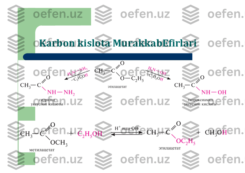 Karbon kislota MurakkabEfirlari 