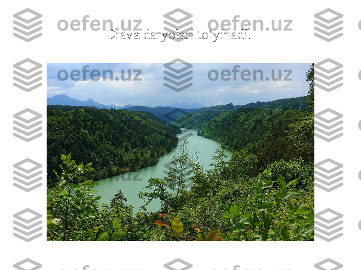 Drava daryolari to‘yinadi.  