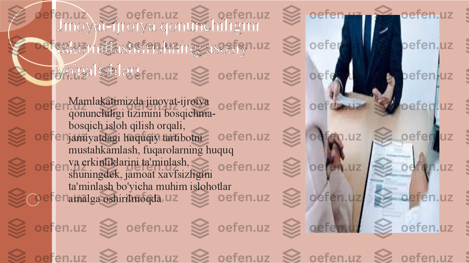 J	i	n	o	y	a	t	-	i	j	r	o	i	y	a	 	q	o	n	u	n	c	h	i	l	i	g	i	n	i	 	
t	a	k	o	m	i	l	l	a	s	h	t	i	r	i	s	h	n	i	n	g	 	a	s	o	s	i	y	 	
y	o	'	n	a	l	i	s	h	l	a	r	i	
M	a	m	l	a	k	a	t	i	m	i	z	d	a	 	j	i	n	o	y	a	t	-	i	j	r	o	i	y	a	 	
q	o	n	u	n	c	h	i	l	i	g	i	 	t	i	z	i	m	i	n	i	 	b	o	s	q	i	c	h	m	a	-	
b	o	s	q	i	c	h	 	i	s	l	o	h	 	q	i	l	i	s	h	 	o	r	q	a	l	i	,	 	
j	a	m	i	y	a	t	d	a	g	i	 	h	u	q	u	q	i	y	 	t	a	r	t	i	b	o	t	n	i	 	
m	u	s	t	a	h	k	a	m	l	a	s	h	,	 	f	u	q	a	r	o	l	a	r	n	i	n	g	 	h	u	q	u	q	 	
v	a	 	e	r	k	i	n	l	i	k	l	a	r	i	n	i	 	t	a	'	m	i	n	l	a	s	h	,	 	
s	h	u	n	i	n	g	d	e	k	,	 	j	a	m	o	a	t	 	x	a	v	f	s	i	z	l	i	g	i	n	i	 	
t	a	'	m	i	n	l	a	s	h	 	b	o	'	y	i	c	h	a	 	m	u	h	i	m	 	i	s	l	o	h	o	t	l	a	r	 	
a	m	a	l	g	a	 	o	s	h	i	r	i	l	m	o	q	d	a	
. 