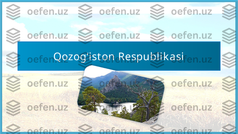 Qozog‘ist on Respublik asi Бисмиллаҳир Роҳманир Роҳийм   