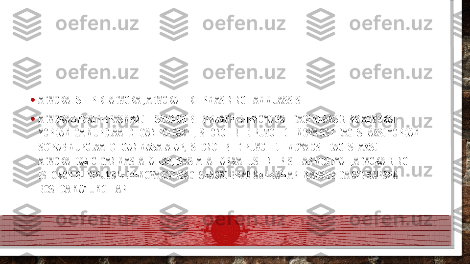 • ADVOKAT-SHERIK–ADVOKAT, ADVOKATLIK FIRMASINING HAMMUASSISI.
• ADVOKATLIK SIRI (RASMAN) – ISHONCH BILDIRUVCHI (HIMOYA OSTIDAGI SHAXS)NING ADVOKAT 
YORDAMIGA MUROJAAT QILGANLIGI FAKTI, ISHONCH BILDIRUVCHI (HIMOYA OSTIDAGI SHAXS) YORDAM 
SO‘RAB MUROJAAT QILGAN MASALALAR, ISHONCH BILDIRUVCHI (HIMOYA OSTIDAGI SHAXS) 
ADVOKATDAN OLGAN MASLAHATLAR, MASLAHATLAR VA TUSHINTIRISHLAR MOHIYATI, ADVOKATNING 
ISHONCH BILDIRUVCHI (HIMOYA OSTIDAGI SHAXS) BILAN SUHBATLARI MAZMUNIGA OID BARCHA 
BOSHQA MA'LUMOTLAR.  