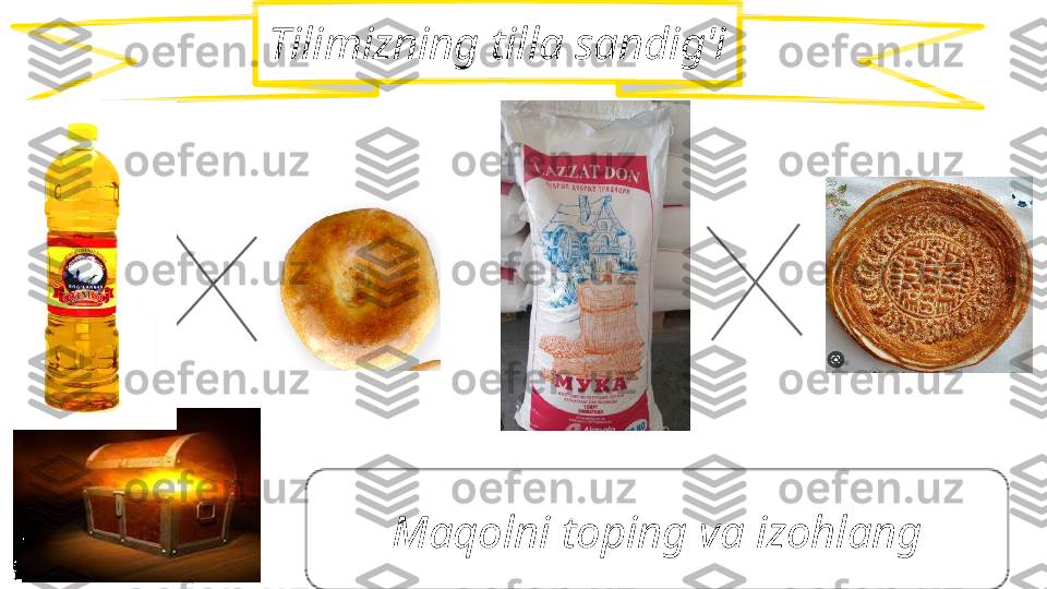 Tilimizning tilla sandig'i
Maqolni toping va izohlang 