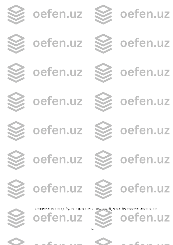 диққатга сазовор бўлган ҳикоятни келтириб, унда бу иккита замондош 
58 