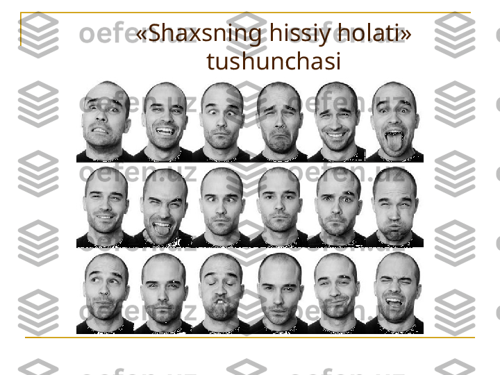 «Shaxsning hissiy holati» 
tushunchasi 