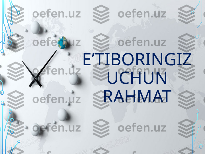 E’TIBORINGIZ
UCHUN
RAHMAT 