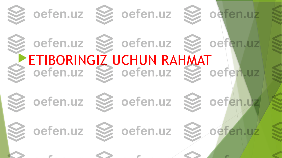 
ETIBORINGIZ UCHUN RAHMAT                 