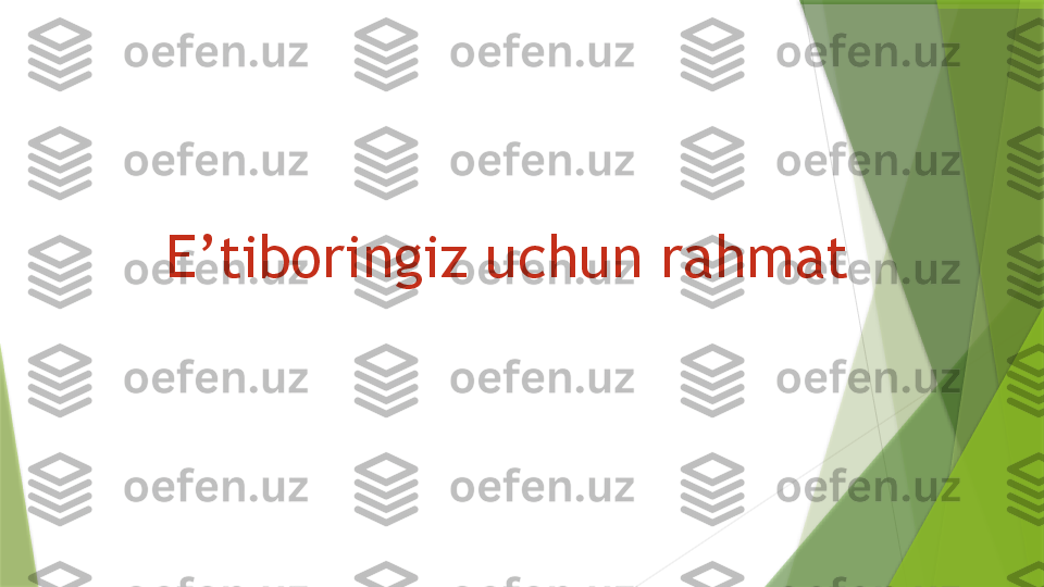 E’tiboringiz uchun rahmat                 