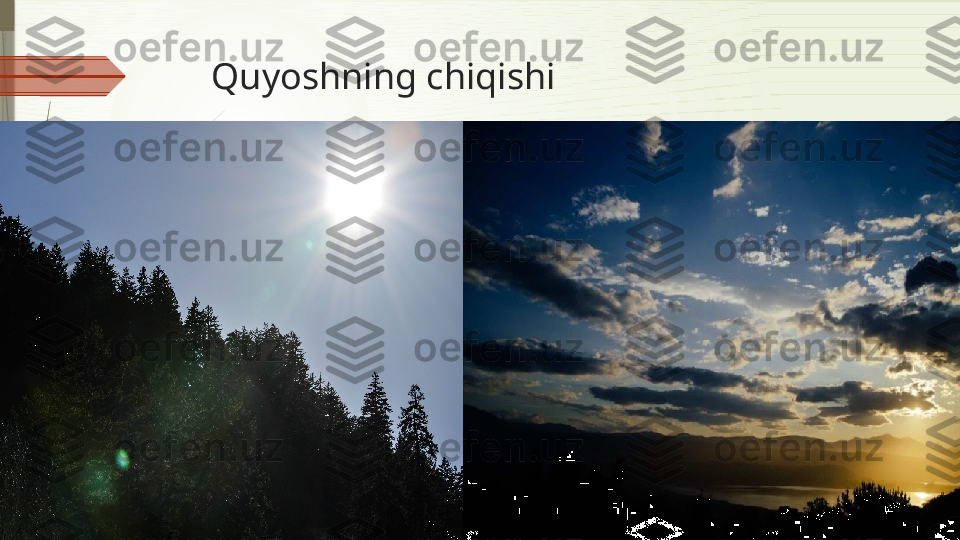 Quyoshning chiqishi              