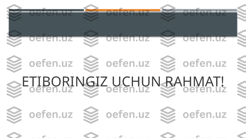 ETIBORINGIZ UCHUN RAHMAT!     