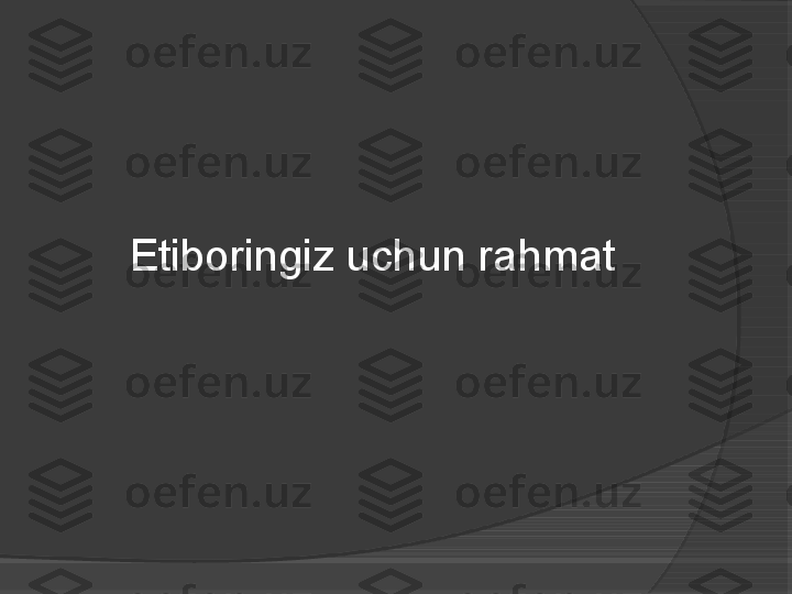 Etiboringiz uchun rahmat     