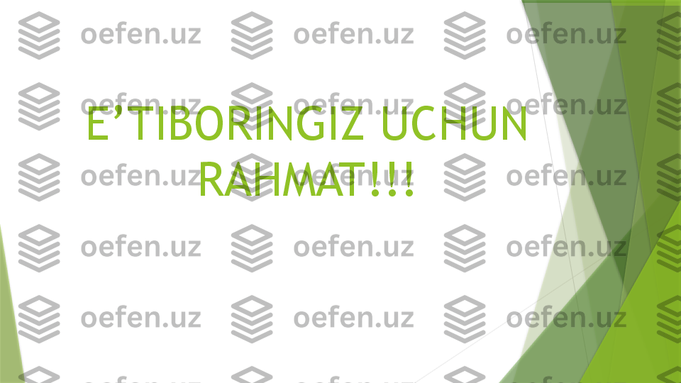 E’TIBORINGIZ UCHUN 
RAHMAT!!!                 