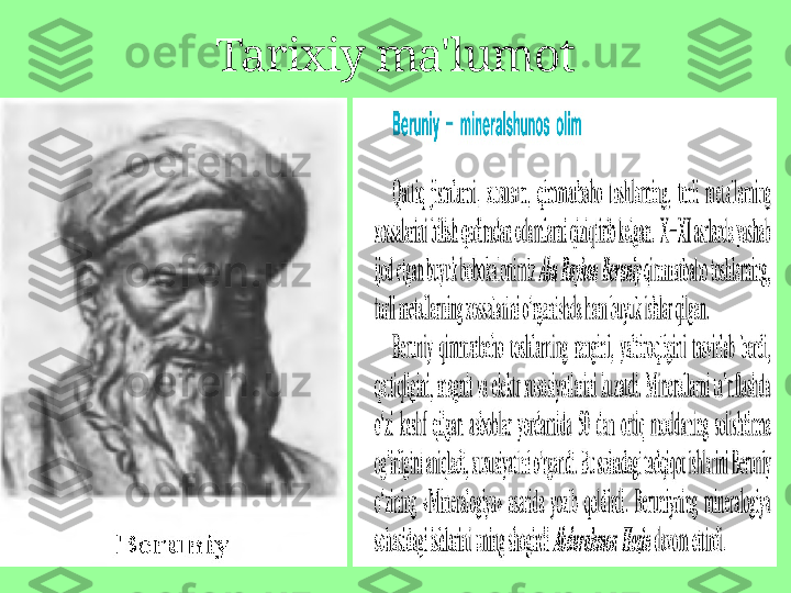 Tarixiy ma'lumot 