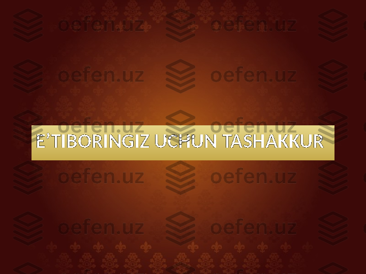 E’TIBORINGIZ UCHUN TASHAKKUR 