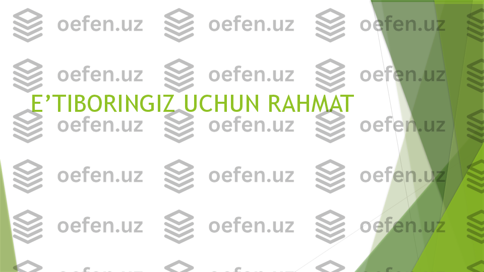 E’TIBORINGIZ UCHUN RAHMAT                 