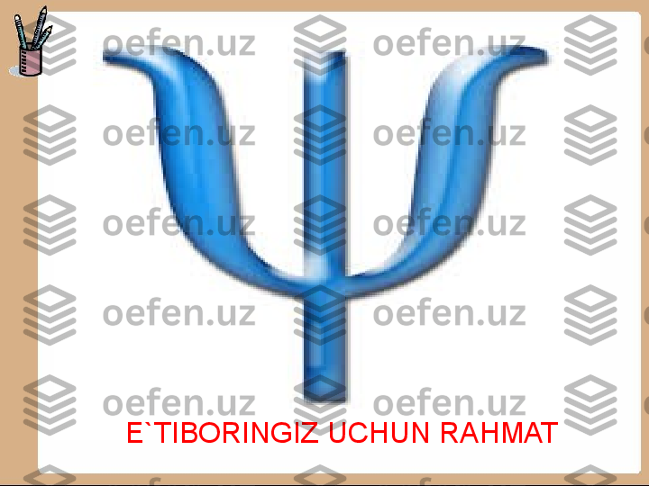 E`TIBORINGIZ UCHUN RAHMAT   