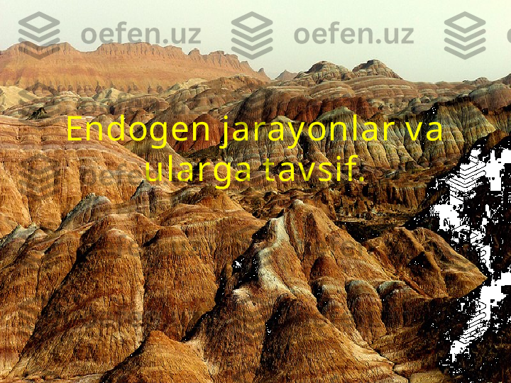 Endogen jaray onlar v a 
ularga t av sif. 