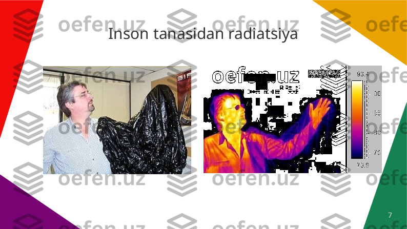 7Inson tanasidan radiatsiya 