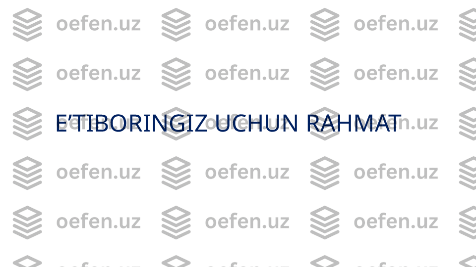 E’TIBORINGIZ UCHUN RAHMAT 