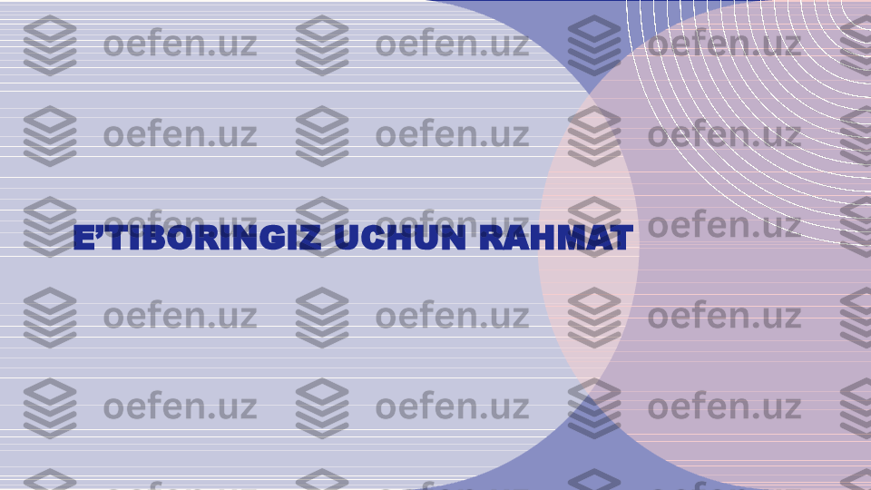 E’TIBORINGIZ UCHUN RAHMAT 