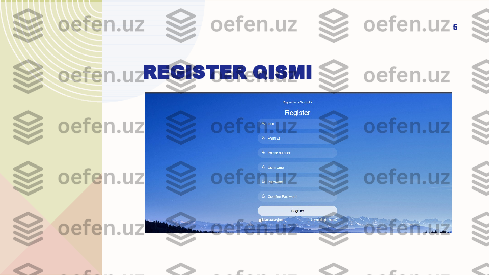 REGISTER QISMI 5   