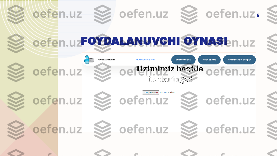 FOYDALANUVCHI OYNASI 6   