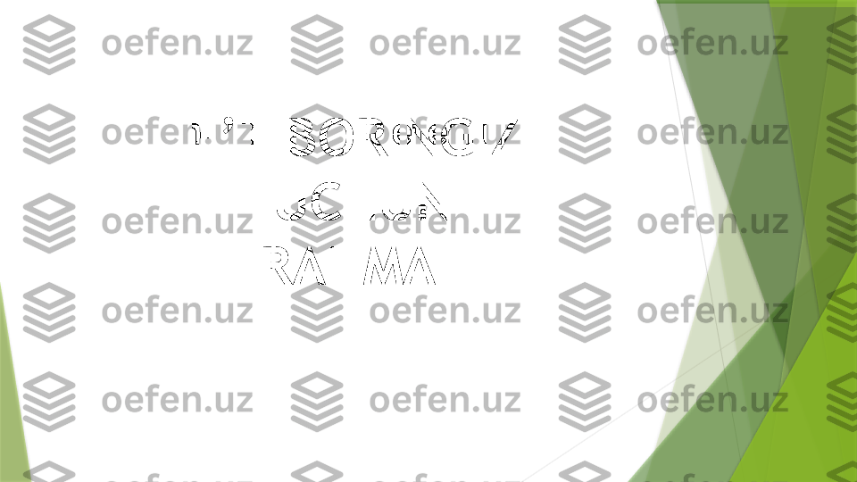 E’TIBORINGIZ 
UCHUN
RAHMAT                 