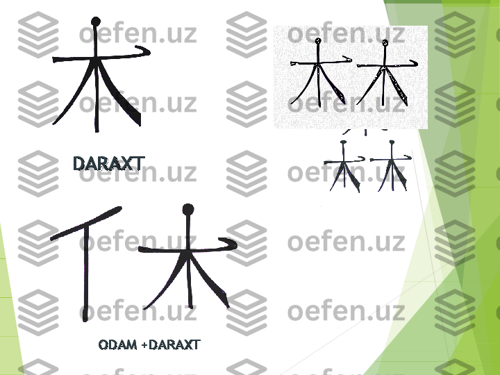 DaraxtlarDaraxtlar
DARAXTDARAXT
ODAM +DARAXTODAM +DARAXT         