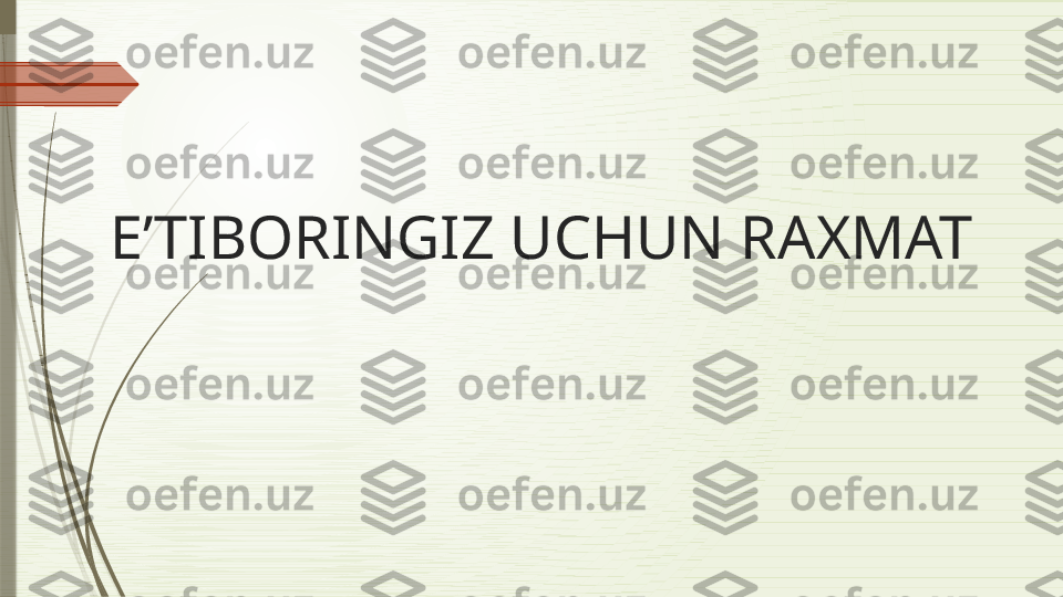 E’TIBORINGIZ UCHUN RAXMAT              