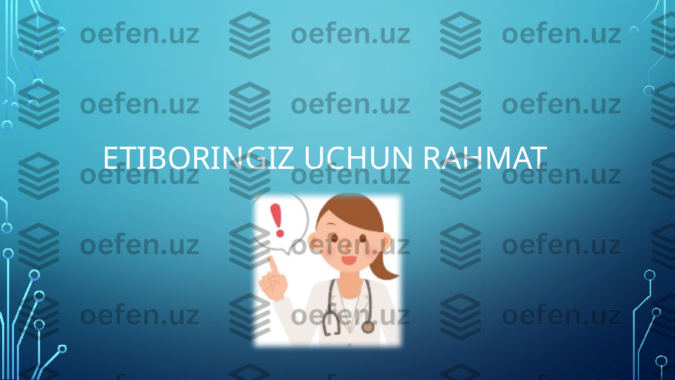 ETIBORINGIZ UCHUN RAHMAT  