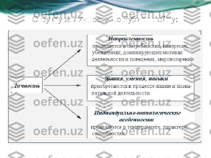 Структура личности по Рубинштейну: 