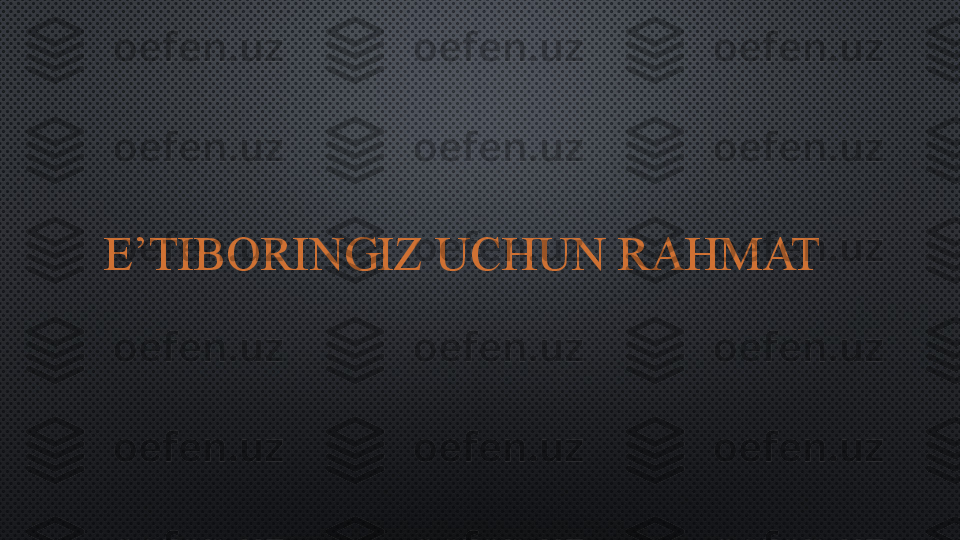 E’TIBORINGIZ UCHUN RAHMAT 