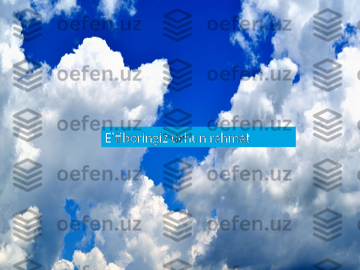 E'tiboringiz uchun rahmat 