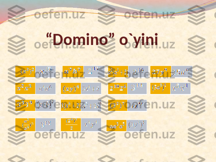 “ Domino” o`yini 