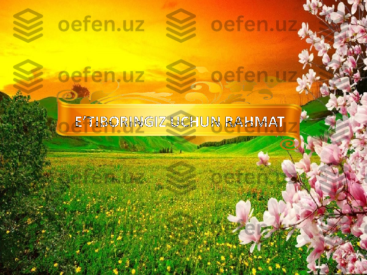 E’TIBORINGIZ UCHUN RAHMAT 