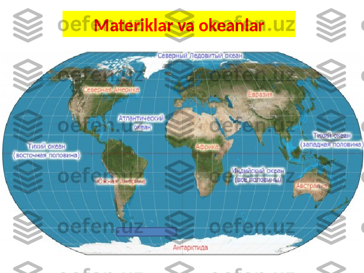 Materiklar va okeanlar 