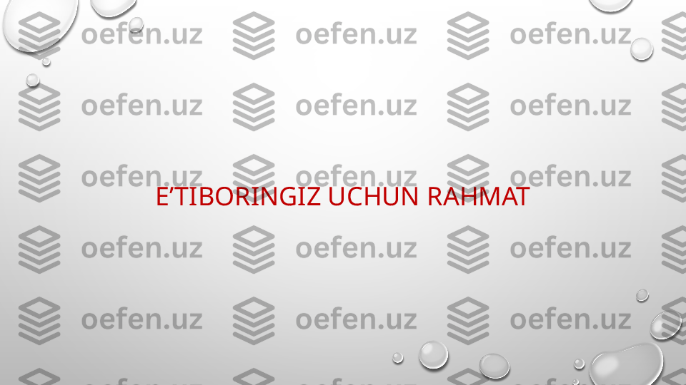 E’TIBORINGIZ UCHUN RAHMAT 